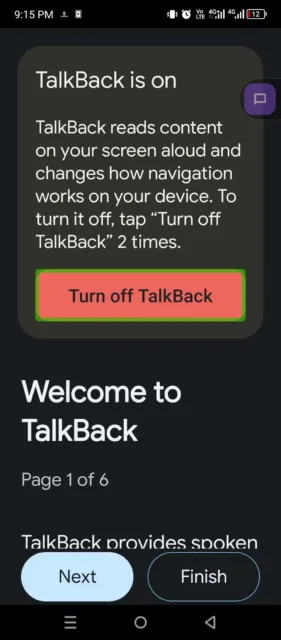 مبانی Talkback 