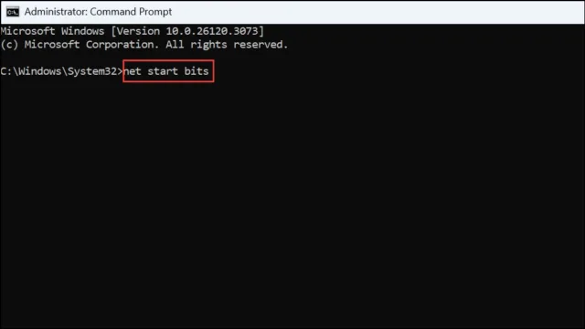net start bits
net start wuauserv
net start cryptSvc
net start msiserver