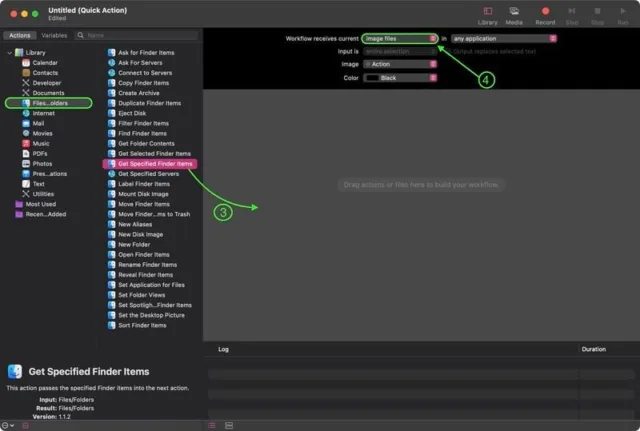 سپس روی منوی کشویی Workflow received current در بالای صفحه کلیک کنید و گزینه image files را انتخاب کنید.