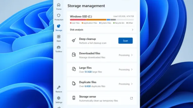 به تب Storage در سمت چپ بروید و روی Duplicate files کلیک کنید