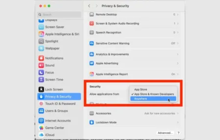 چگونه اجازه دهیم اپ‌ها از هر جایی در macOS Sequoia و Sonoma باز شوند