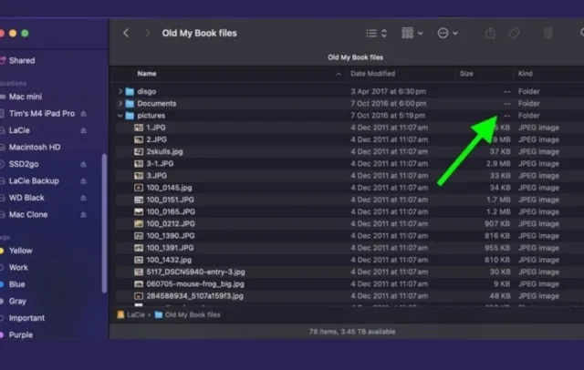 نمایش اندازه‌ پوشه‌های مخفی در Finder مک با این ترفندها