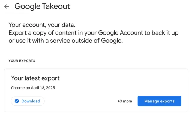  Google Takeout
