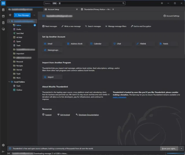  Thunderbird - مدیریت بهتر ایمیل
