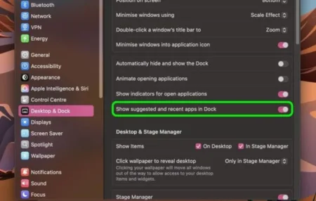 نمایش تعداد بیشتر (یا کمتر) از برنامه‌های اخیر در Dock مک شما