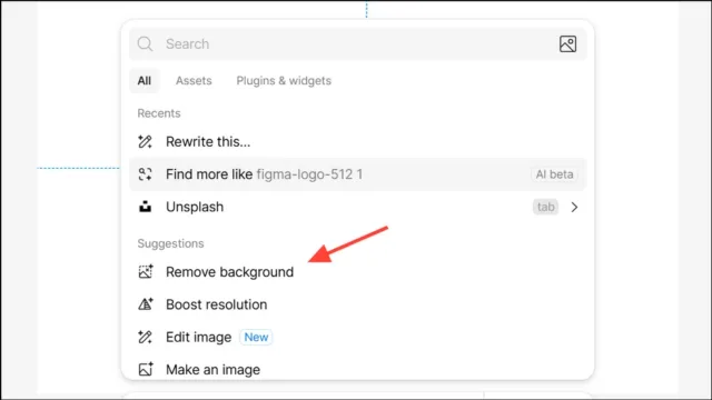 روی Actions در نوار ابزار کلیک کرده و گزینه Remove background را انتخاب کنید