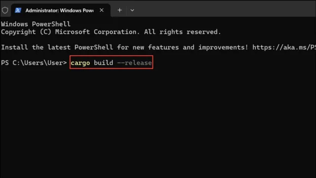 cargo build --release