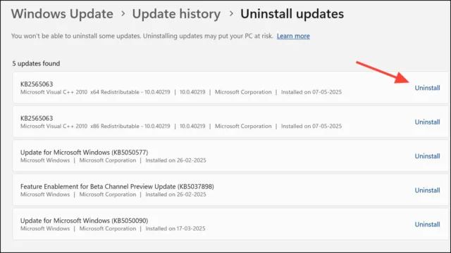 Uninstall 