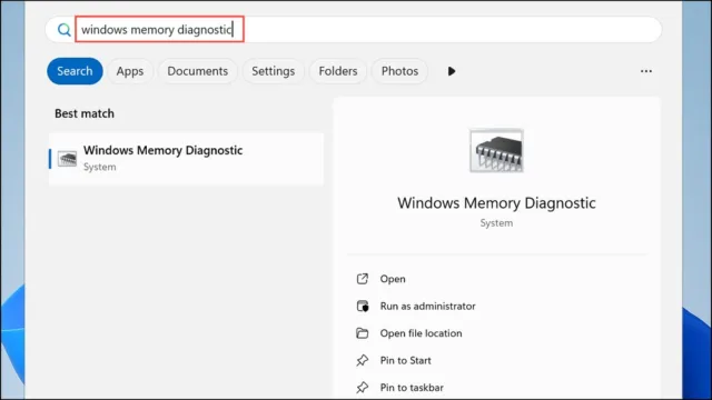 Windows Memory Diagnostic