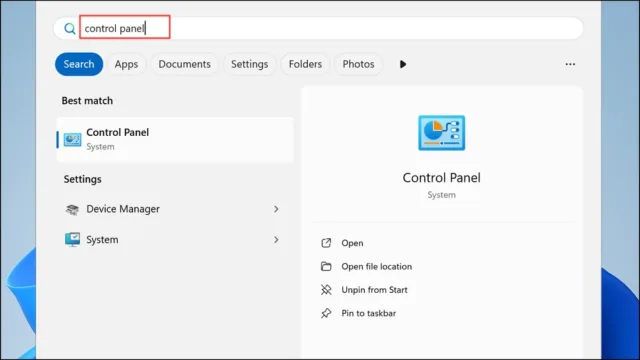 Control Panel 
