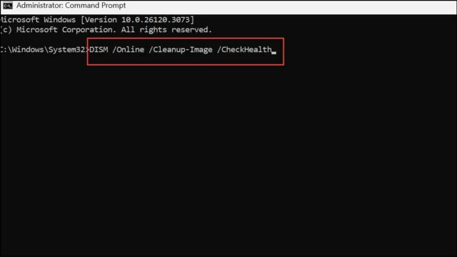 DISM /Online /Cleanup-Image /CheckHealth  
