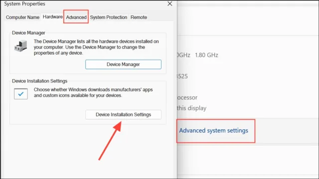  Advanced system settings