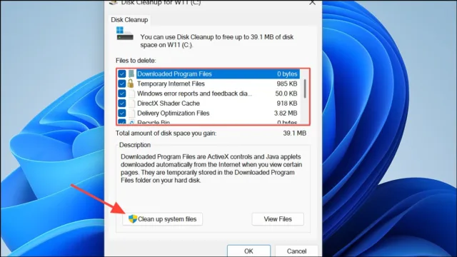Clean up system files