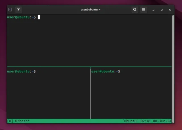tmux – داشتن چند پنجره در یک ترمینال