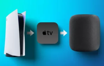 پخش صدای کنسول بازی یا گیرنده کابلی از طریق هوم‌پاد با Apple TV 4K