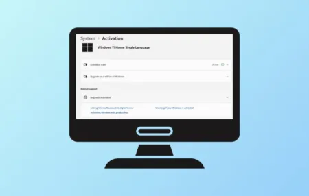 بررسی وضعیت فعال‌سازی ویندوز ۱۱ روی کامپیوتر شما