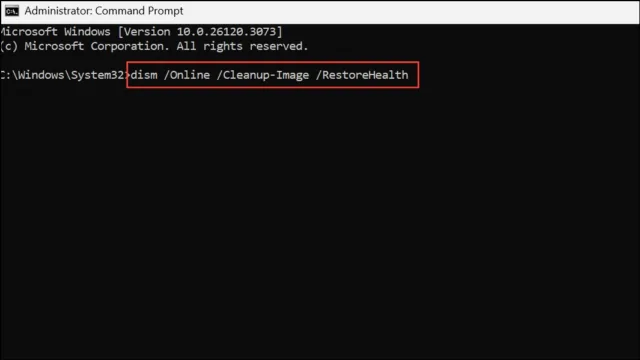 DISM /Online /Cleanup-Image /RestoreHealth
