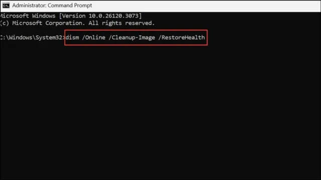 DISM /Online /Cleanup-Image /RestoreHealth