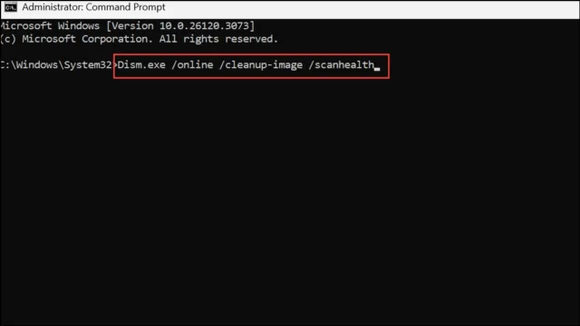 Dism.exe /online /cleanup-image /scanhealth