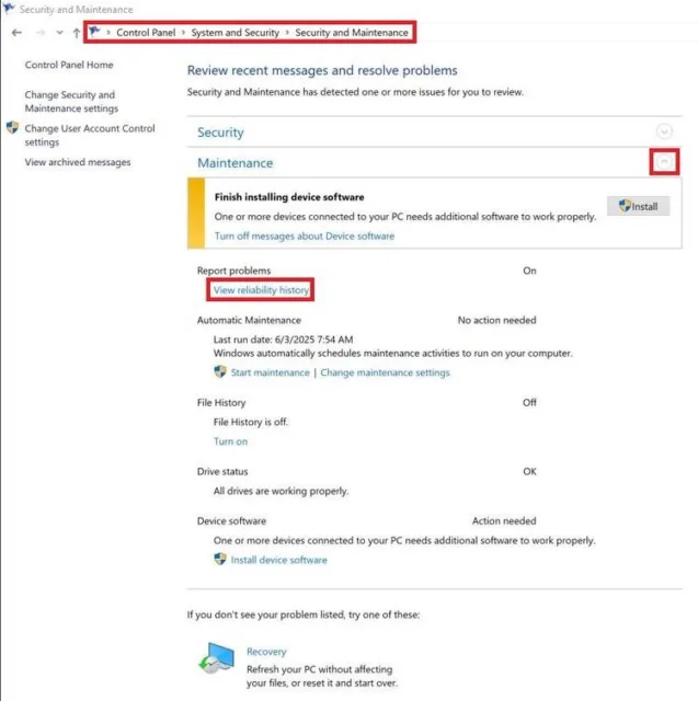 باز کردن Troubleshooter با Control Panel
