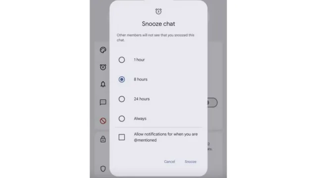 قابلیت Snooze در Google Messages