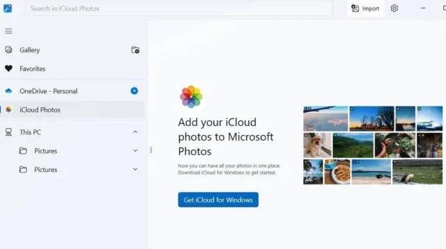 ادغام iCloud و OneDrive در برنامه Windows 11 Photos