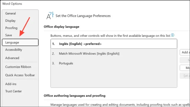 در بخش Office display language و Office authoring languages and proofing، زبان‌هایی را که استفاده نمی‌کنید انتخاب کرده و روی Remove کلیک کنید