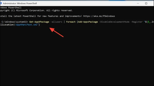 Get-AppXPackage -allusers | Foreach {Add-AppxPackage -DisableDevelopmentMode -Register "$($_.InstallLocation)\AppXManifest.xml"}