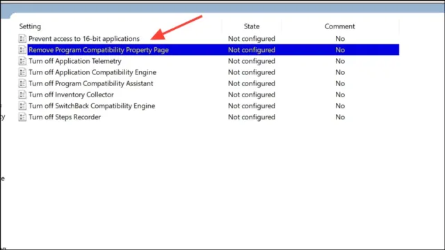 Remove Program Compatibility Property Page