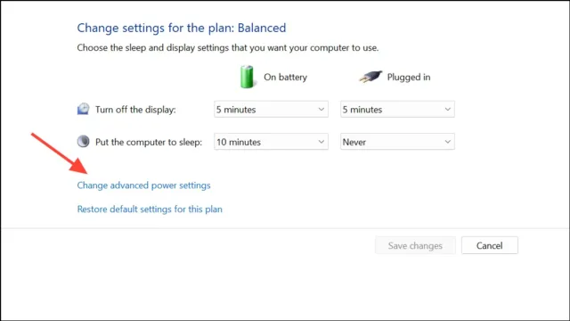  Additional power settings