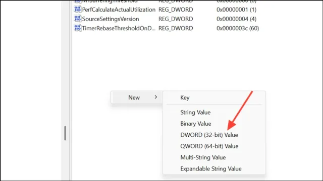 روی پوشه Power کلیک راست کنید و یک مقدار جدید از نوع DWORD (32-bit) با نام PlatformAoAcOverride ایجاد کنید و مقدار آن را روی 0 تنظیم نمایید