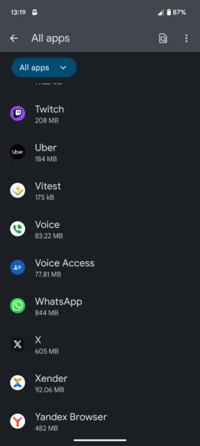 مشاهده همه برنامه های نصب شده در اندروید