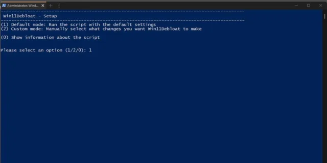 راه‌اندازی Win11Debloat Powershell
